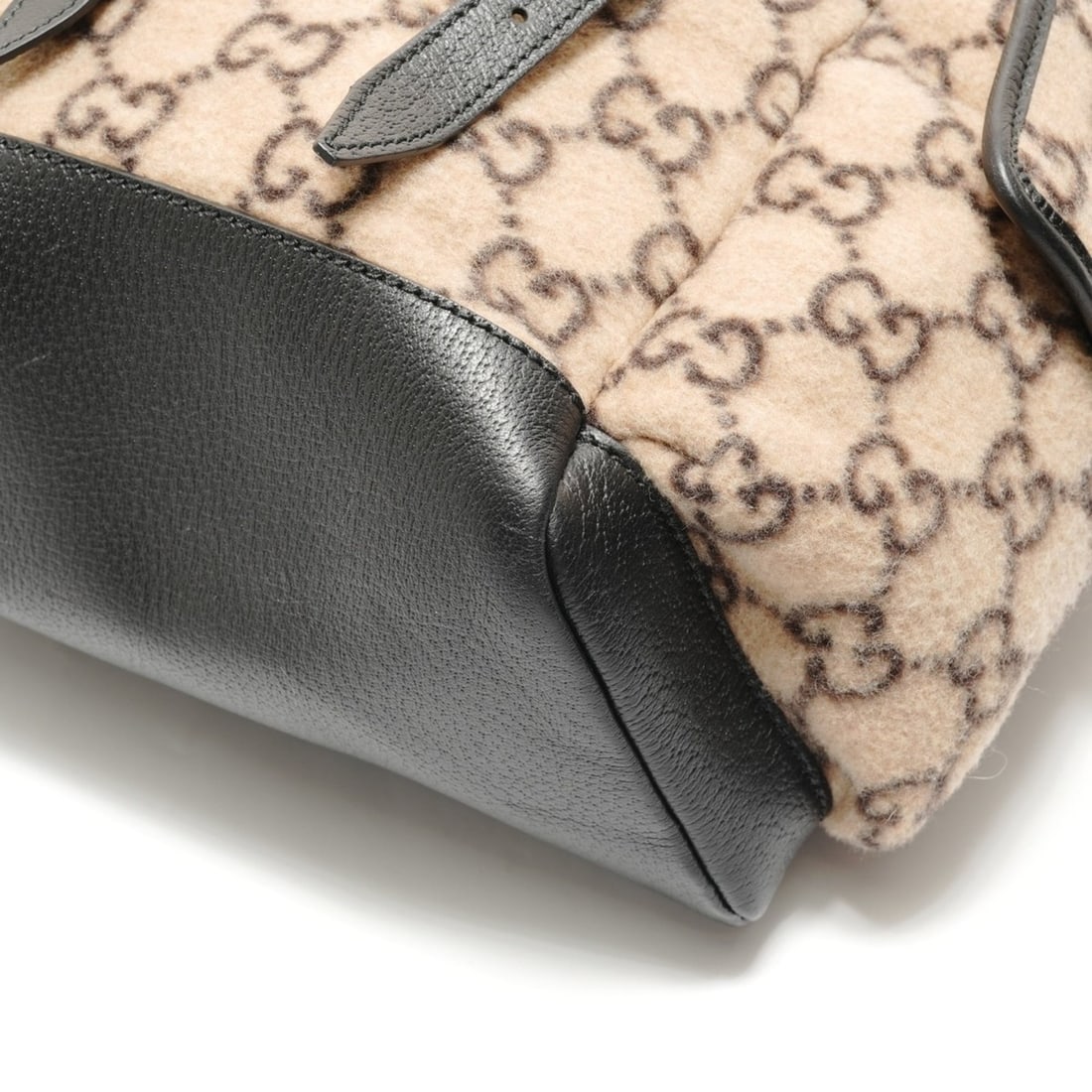 Gucci GG Wool Leather Backpack, Beige - 6