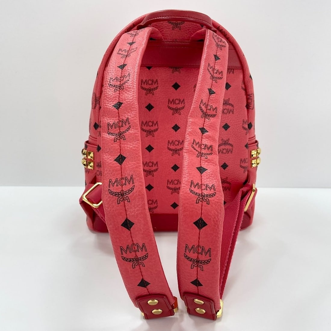 MCM Stark Side Studs Small Stud Backpack Red - 10