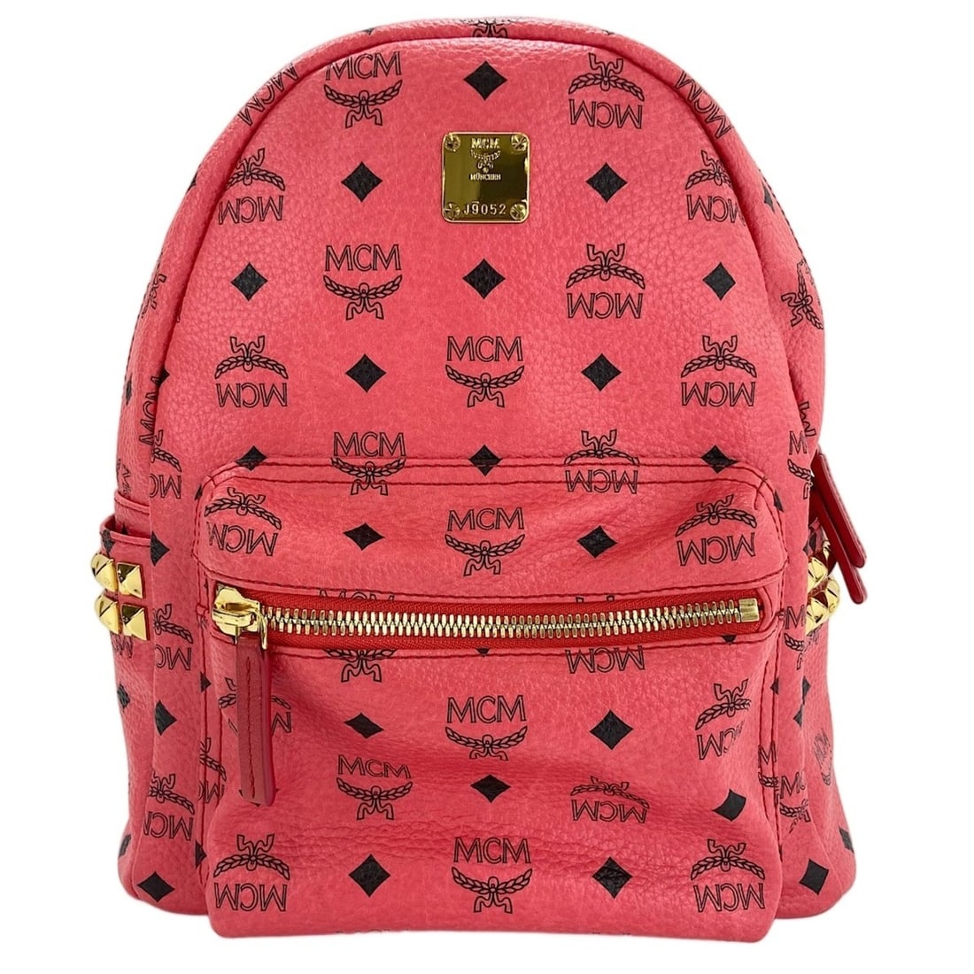MCM Stark Side Studs Small Stud Backpack Red - 2