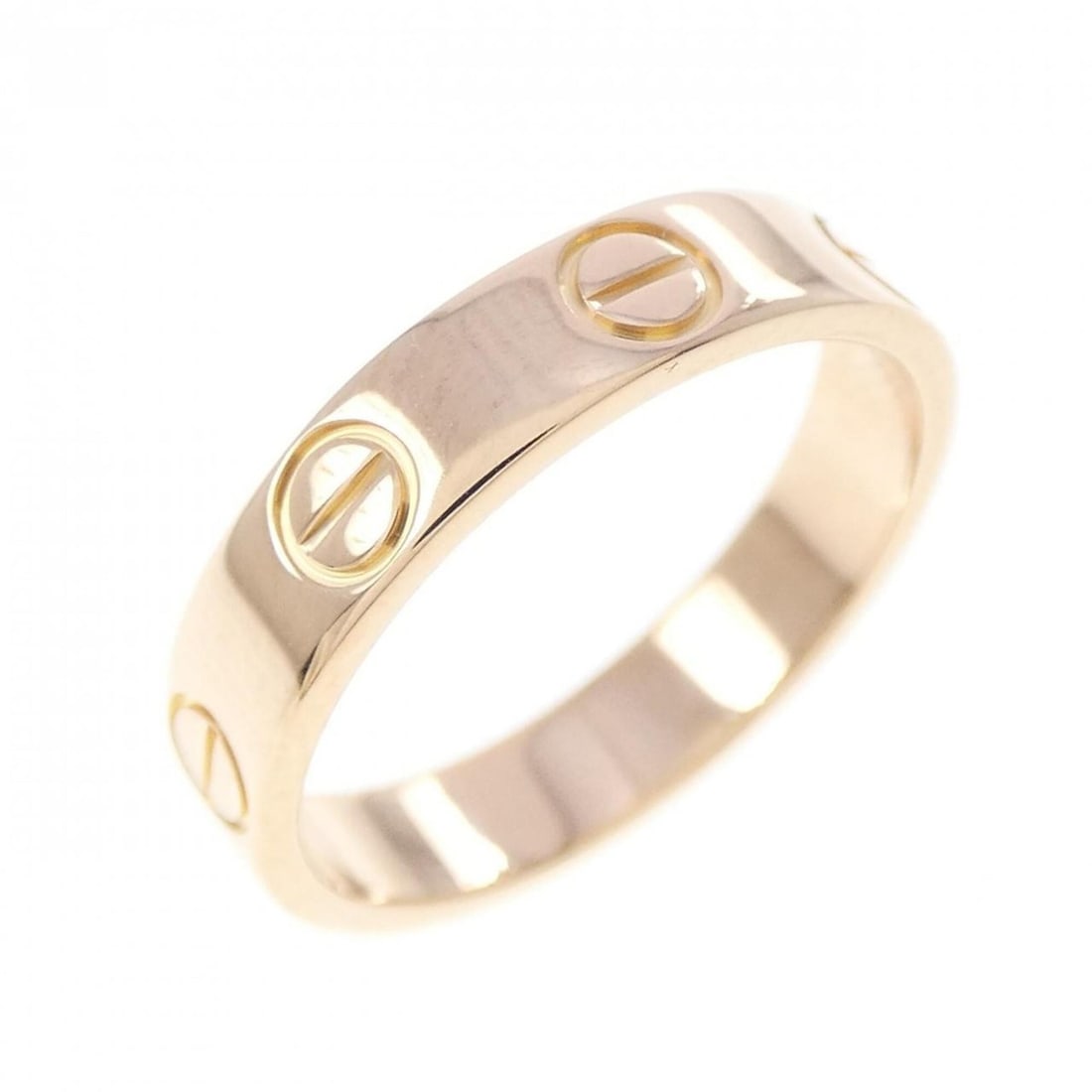Cartier Mini Love Ring: --- Catalog ---Category: SizeUS Size: 4Brand Size: 47Category: DesignType: Band ringGender: WomenMaterial: Pink gold (18K)Category: GeneralBrand: Cartier--- Item List ---Section: ConditionRanking: