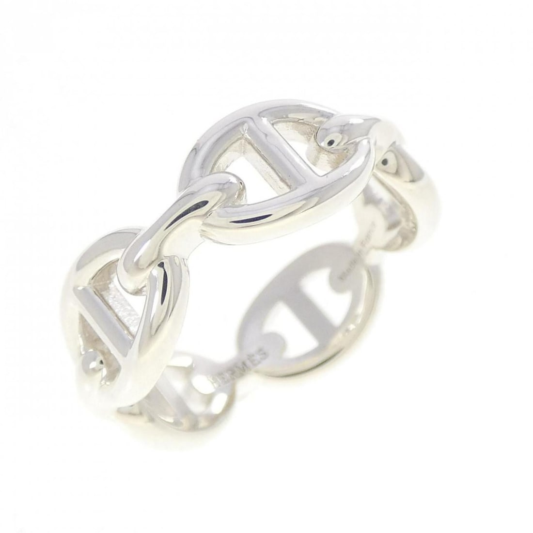 Hermes Hermès Chaine d'Ancre Enchainée Ring: --- Catalog ---Category: SizeUS Size: 6.5Brand Size: 53Category: DesignType: Band ringGender: WomenMaterial: Silver 925Category: GeneralMPN: H109507BBrand: Hermes--- Item List ---Section: