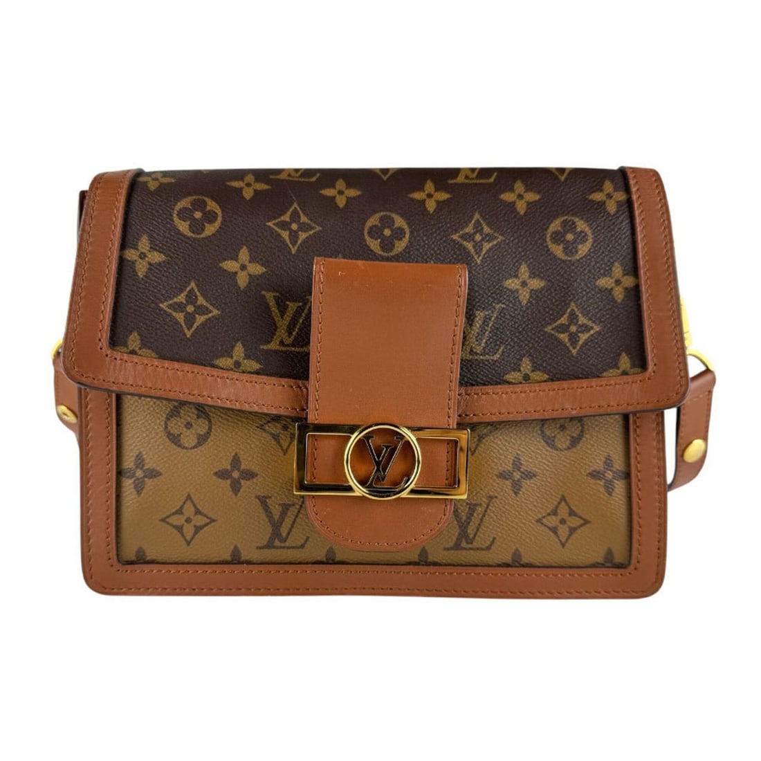 Louis Vuitton LOUIS VUITTON Shoulder Bag Monogram Reverse Dauphine MM Brown Women's M45958 z10250: --- Catalog ---Category: SizeSize (HxWxD): 20cm x 24cm x 6cm / 7.87'' x 9.44'' x 2.36''Category: DesignType: Shoulder bagColor: Brown, Monogram ReverseGender: WomenMaterial: Monogram Reverse Category: