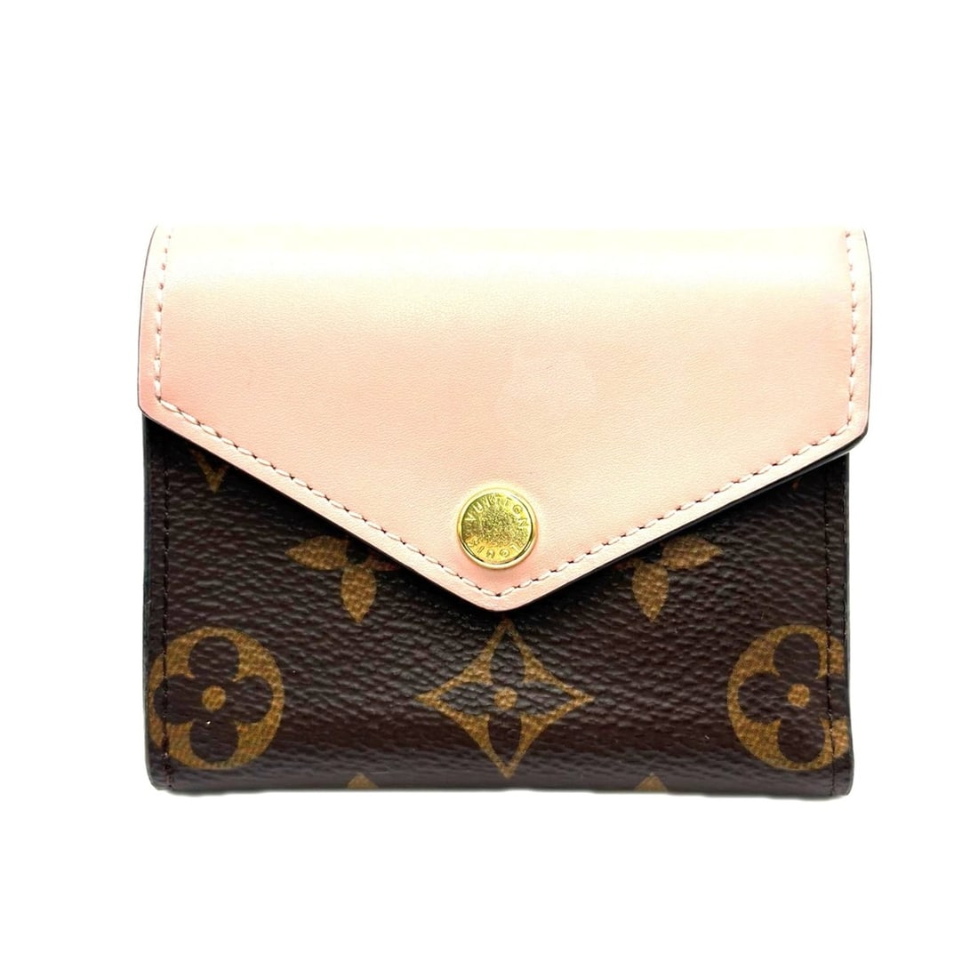 LOUIS VUITTON Monogram Portefeuille Zoe Rose Ballerine M62933 Tri-fold Wallet Pink Brown Beige Grain: --- Catalog ---Category: SizeWeight: 78g / 2.75oz.Size (HxWxD): 9.5cm x 12cm x 2cm / 3.74'' x 4.72'' x 0.78''Category: DesignType: Wallet (tri-fold)Color: Beige, Brown, PinkGender: WomenMaterial: Coat