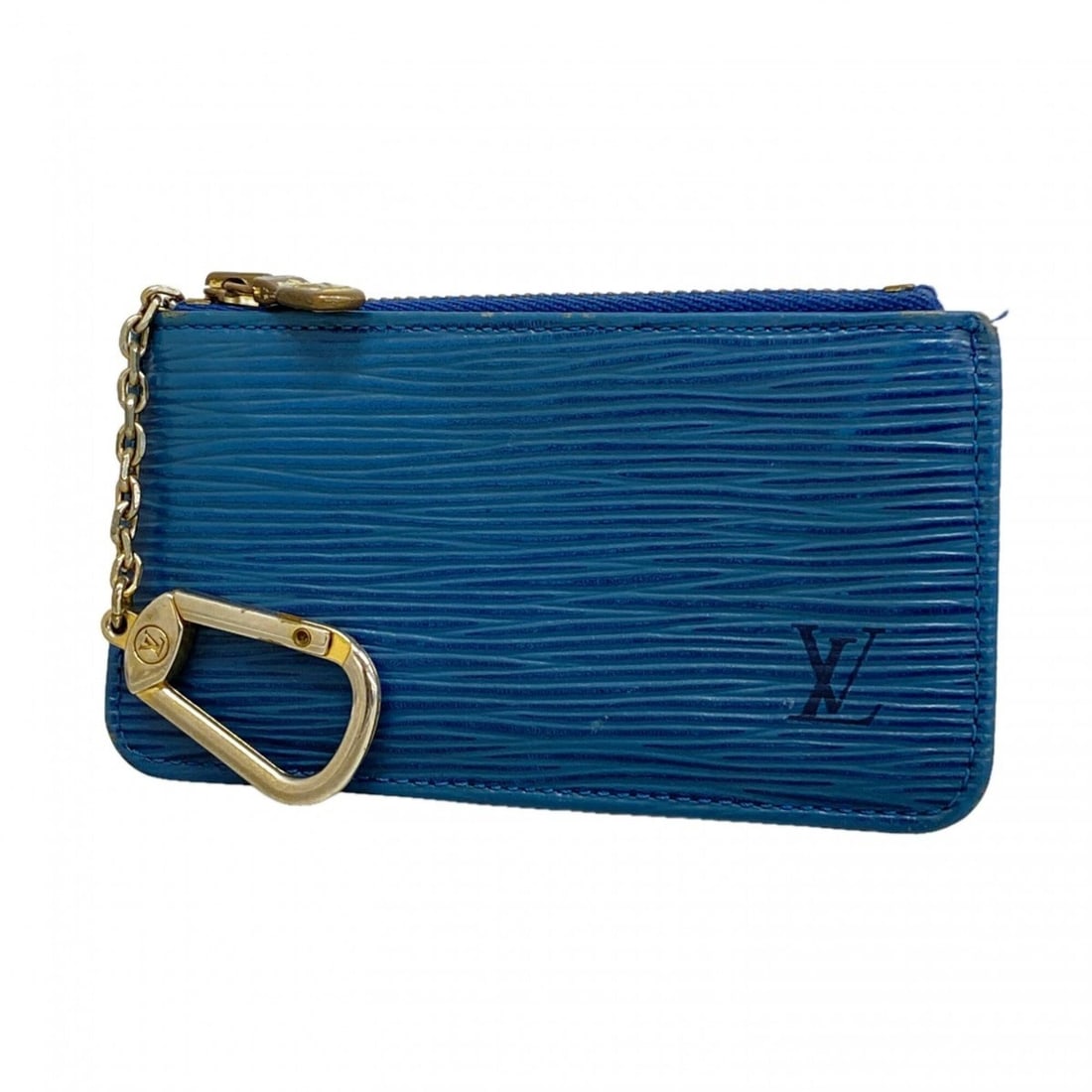 Louis Vuitton Epi Leather Pochette Clé Wallet/Coin Case M63805 Toledo Blue (Men's/Women's): --- Catalog ---Category: SizeSize (HxWxD): 6.5cm x 12.5cm x 5.00mm / 2.55'' x 4.92'' x 0.19''Category: DesignType: Coin purse/coin caseColor: Toledo blueGender: Men,WomenCategory: GeneralMPN: M63805Br