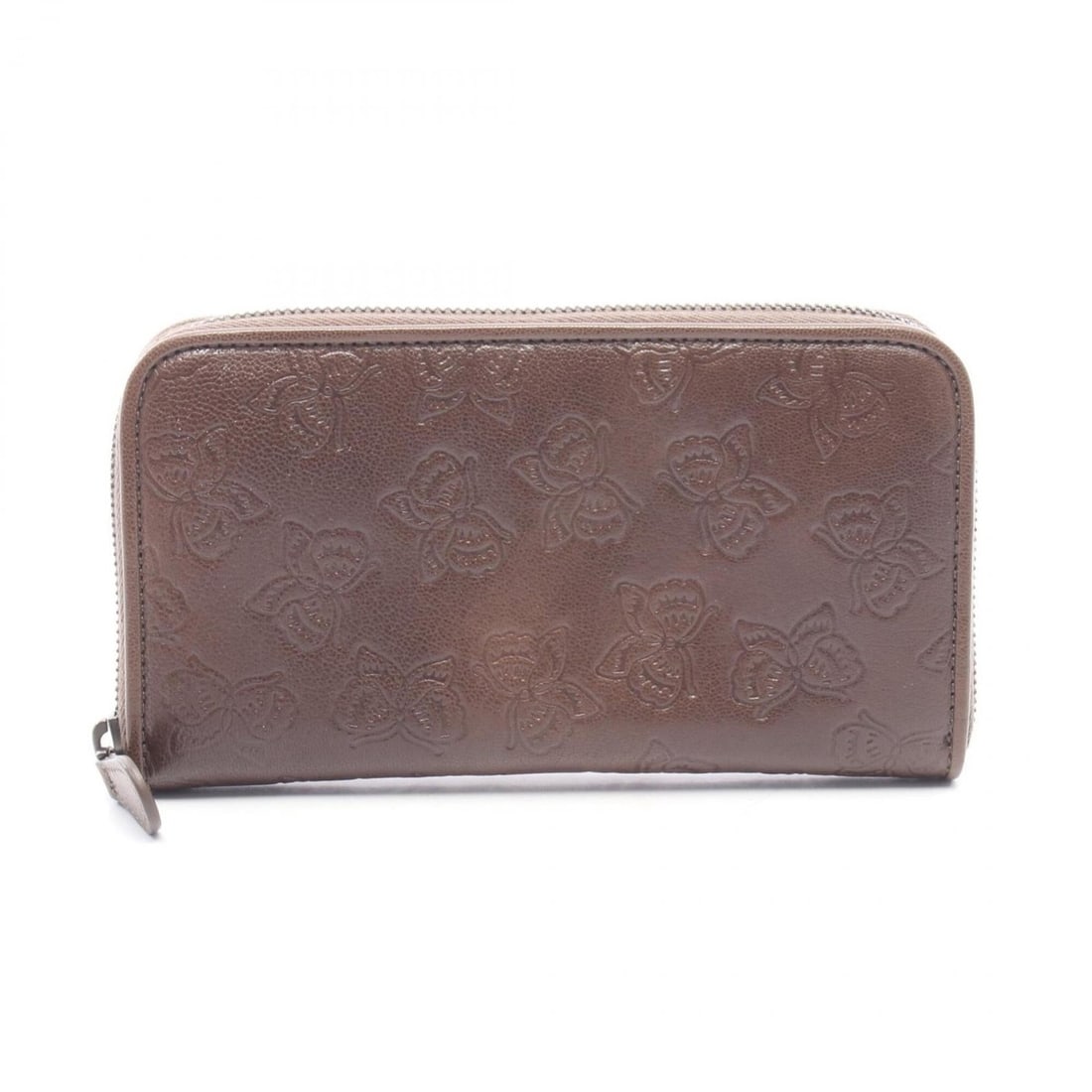 Bottega Veneta butterfly motif round long wallet, leather, women's, brown.: --- Catalog ---Category: SizeSize (HxWxD): 10.5cm x 19cm x 2.5cm / 4.13'' x 7.48'' x 0.98''Category: DesignType: Long wallet (bi-fold)Color: BrownGender: WomenMaterial: Leather Category: GeneralBrand: