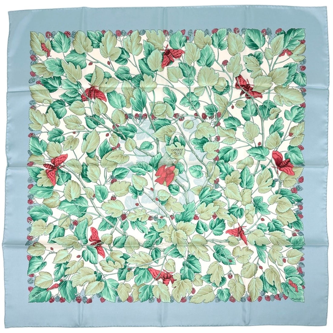 Hermes Carre 90 l'ARBRE de SOiE (Silk Tree) - Mulberry Tree and Silkworm Scarf/Muffler Silk Light: --- Catalog ---Category: SizeSize (LxW): 88cm x 88cm / 34.64'' x 34.64''Category: DesignType: ScarfColor: Light blue, Multi-colorGender: WomenMaterial: Silk Category: GeneralBrand: Hermes--- Item List