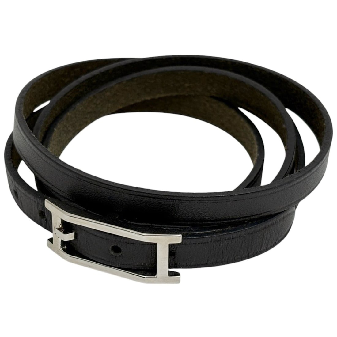 Hermes Api 3 Bracelet, 4-strand Choker, Leather, Black, Women's: --- Catalog ---Category: SizeLength: 86.5cm / 34.05''Category: DesignType: Charm braceletColor: BlackGender: WomenMaterial: LeatherCategory: GeneralBrand: Hermes--- Item List ---Section: ConditionRank