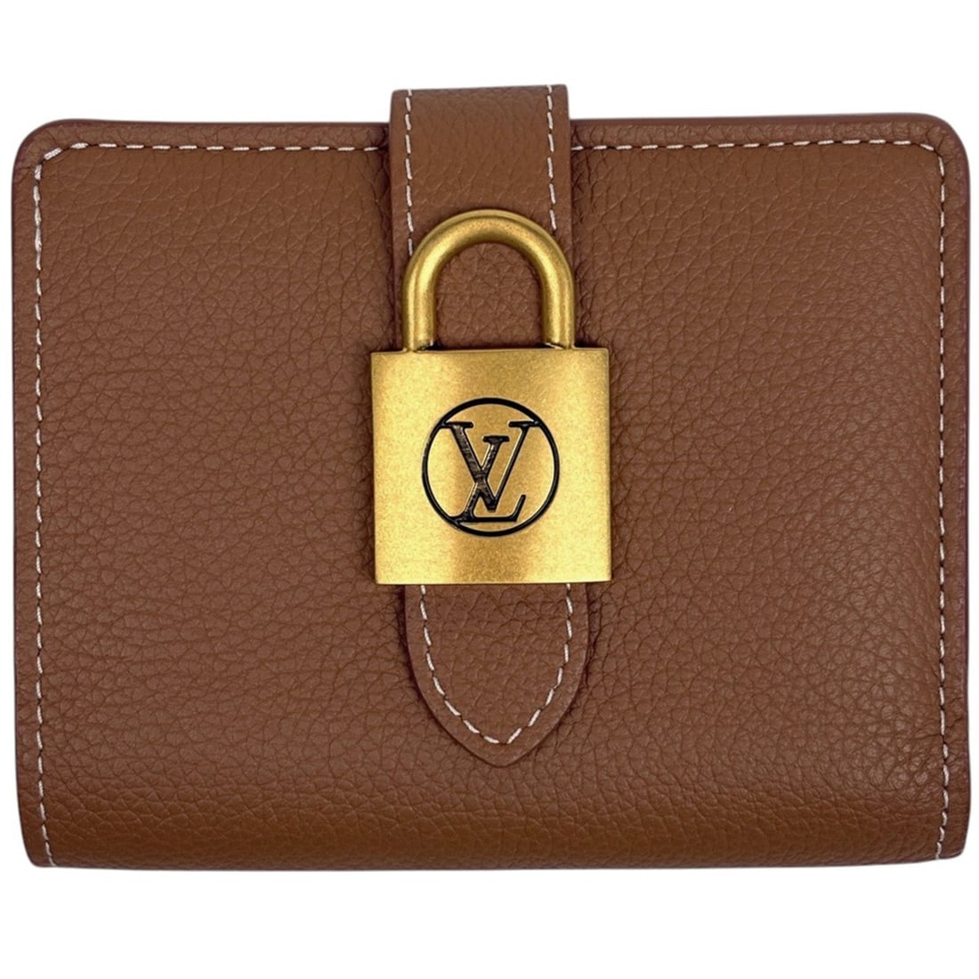 Louis Vuitton Portefeuille Low Key Compact Padlock Bi-fold Wallet Leather Cognac M12148 Women's: --- Catalog ---Category: SizeSize (HxWxD): 8.5cm x 11cm x 2cm / 3.34'' x 4.33'' x 0.78''Category: DesignType: Wallet (bi-fold)Color: CognacGender: WomenMaterial: Leather Category: GeneralMPN: M12148Br