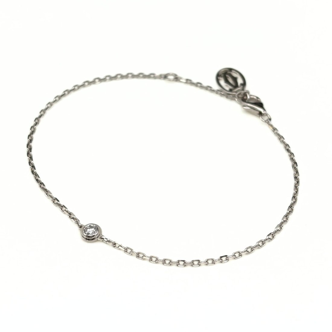 Cartier d'Amour SM Bracelet, 750 Diamond Bracelet for Women: --- Catalog ---Category: SizeLength: 18cm / 7.08''Category: DesignType: Charm braceletColor: SilverGender: WomenCategory: GeneralBrand: Cartier--- Item List ---Section: ConditionRanking: Rank AB Used 