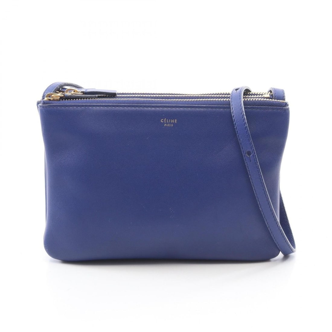 Celine TRIO SMALL Shoulder Bag/Handbag, Leather, Women's, Blue, 165113 (1 of 11)