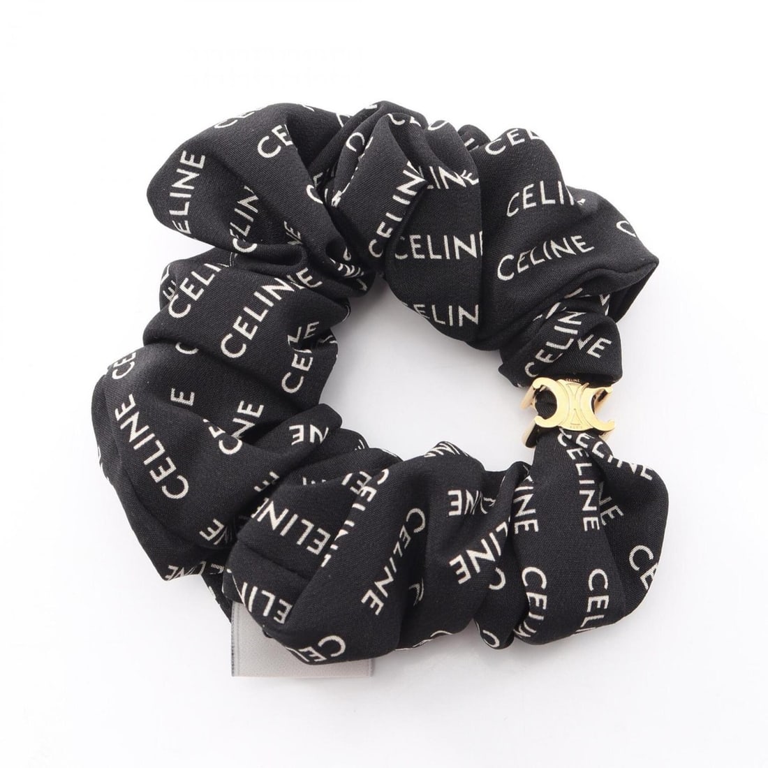 Celine Rayure Triomphe Scrunchie, Silk, Women's, Black: --- Catalog ---Category: SizeSize (LxW): 10cm x 10cm / 3.93'' x 3.93''Category: DesignType: ScrunchieColor: BlackGender: WomenMaterial: SilkCategory: GeneralBrand: Celine--- Item List ---Section: Cond