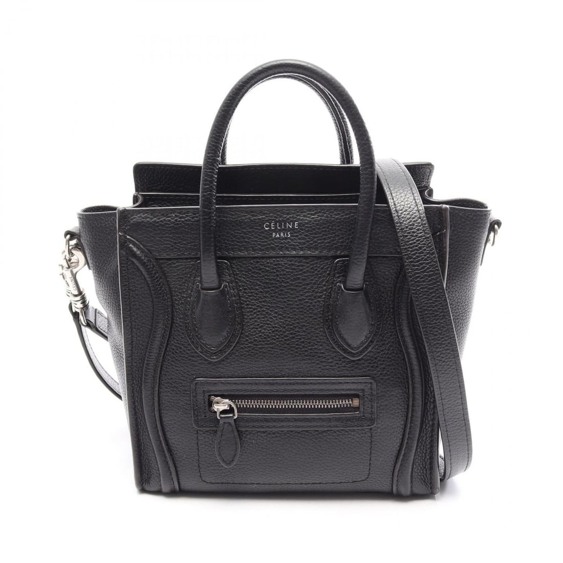 Celine Luggage Nano Shopper 2-Way Handbag, Leather, Women's, Black: --- Catalog ---Category: SizeSize (HxWxD): 20cm x 20cm x 9cm / 7.87'' x 7.87'' x 3.54''Category: DesignType: HandbagColor: BlackGender: WomenMaterial: Leather Category: GeneralBrand: Celine--- Item Li