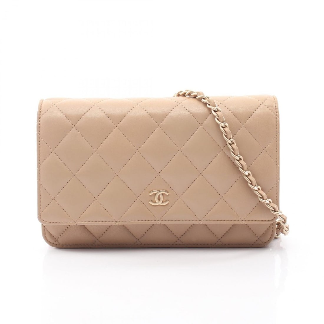 Chanel Matelassé Shoulder Bag/Handbag, Lambskin Leather, Women's, Beige: --- Catalog ---Category: SizeSize (HxWxD): 12cm x 19cm x 3.5cm / 4.72'' x 7.48'' x 1.37''Category: DesignType: Handbag, Shoulder bagColor: BeigeGender: WomenMaterial: Leather Leather/Fur Type: Lambski