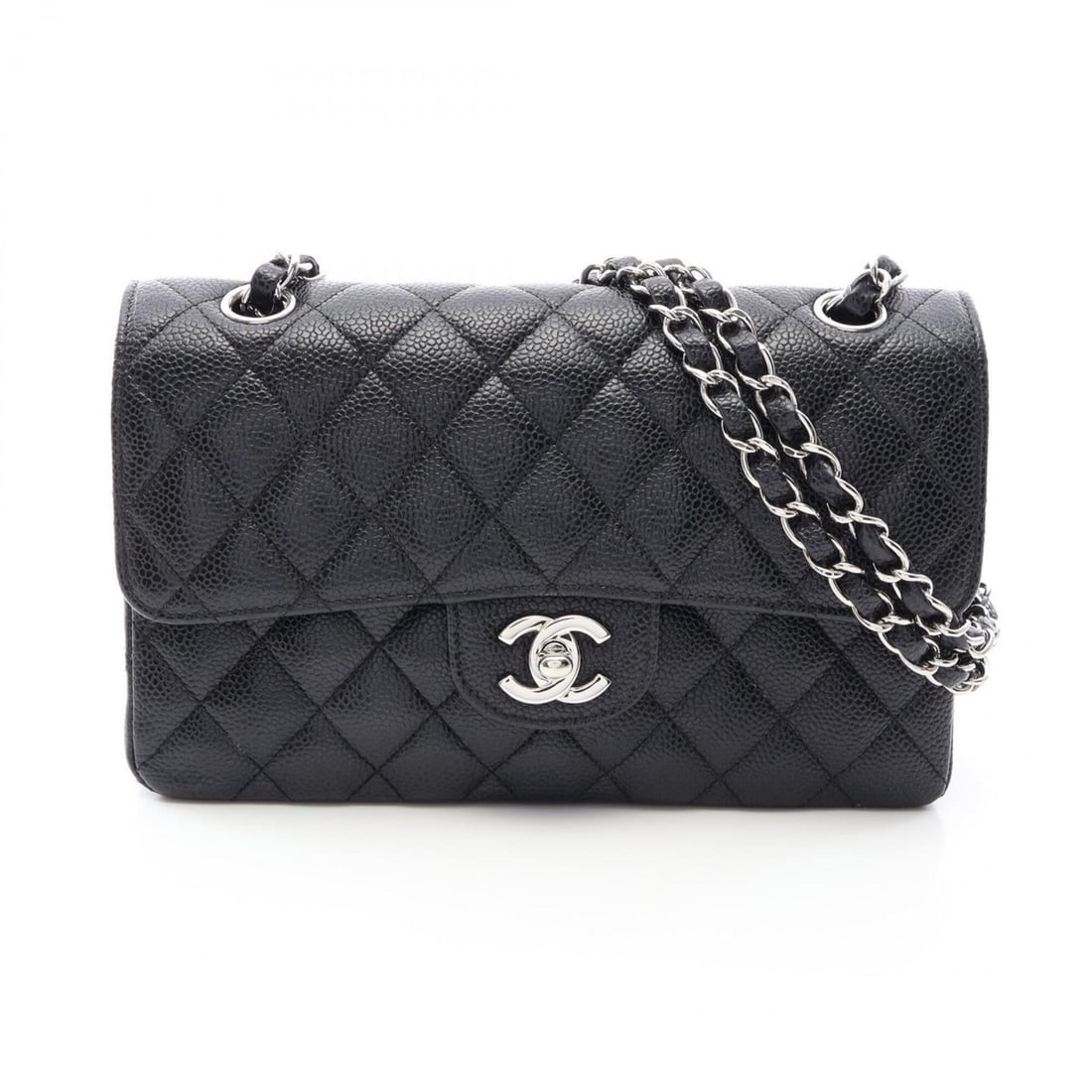 Chanel Matelassé Double Flap Shoulder Bag/Handbag, Caviar Leather (Grained Calfskin), Women's, (1 of 10)