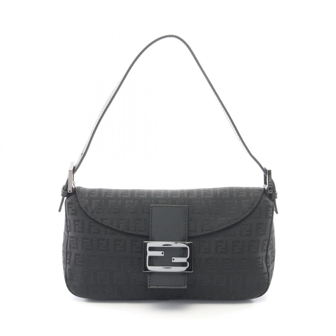 Fendi Mamma Bucket Zucchino Shoulder Bag/Handbag, Canvas and Leather, Women's, Black (1 of 9)