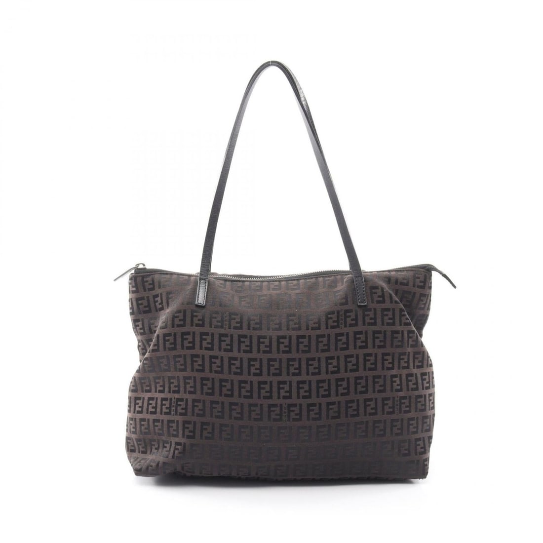 Fendi Zucchino Tote Bag Handbag, Canvas and Leather, Women's, Brown/Black, 8BH023: --- Catalog ---Category: SizeSize (HxWxD): 24cm x 31cm x 12cm / 9.44'' x 12.2'' x 4.72''Category: DesignType: Handbag, Tote bagColor: Black, BrownGender: WomenMaterial: Canvas , Leather Category: Gene