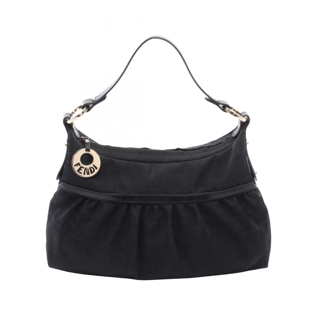 Fendi Zucca Shoulder Bag/Handbag, Canvas and Leather, Women's, Black: --- Catalog ---Category: SizeSize (HxWxD): 21cm x 37.5cm x 8.5cm / 8.26'' x 14.76'' x 3.34''Category: DesignType: Handbag, Shoulder bagColor: BlackGender: WomenMaterial: Canvas , Leather Category: Gen