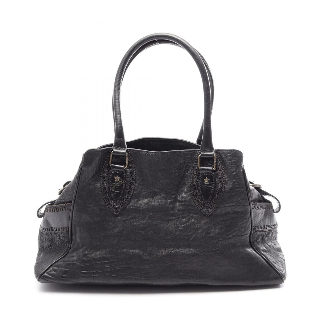 Fendi Etnico Handbag, Leather, Women's, Black: --- Catalog ---Category: SizeSize (HxWxD): 23cm x 39cm x 15cm / 9.05'' x 15.35'' x 5.9''Category: DesignType: HandbagColor: BlackGender: WomenMaterial: Leather Category: GeneralBrand: Fendi--- Item Li