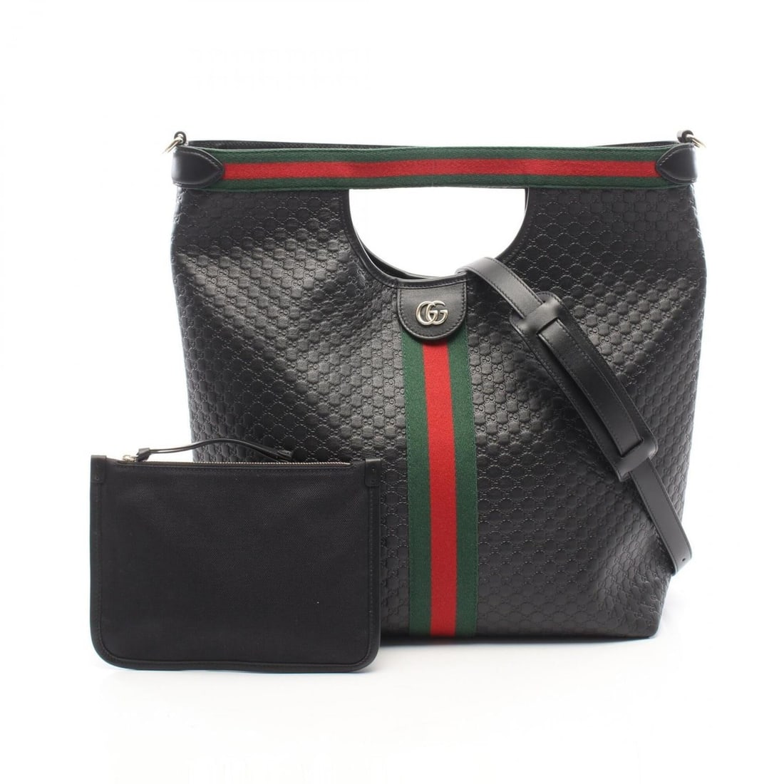Gucci Giglio Microguccissima Japan Limited Edition 2-Way Handbag Leather Women's Black 865452 (1 of 11)