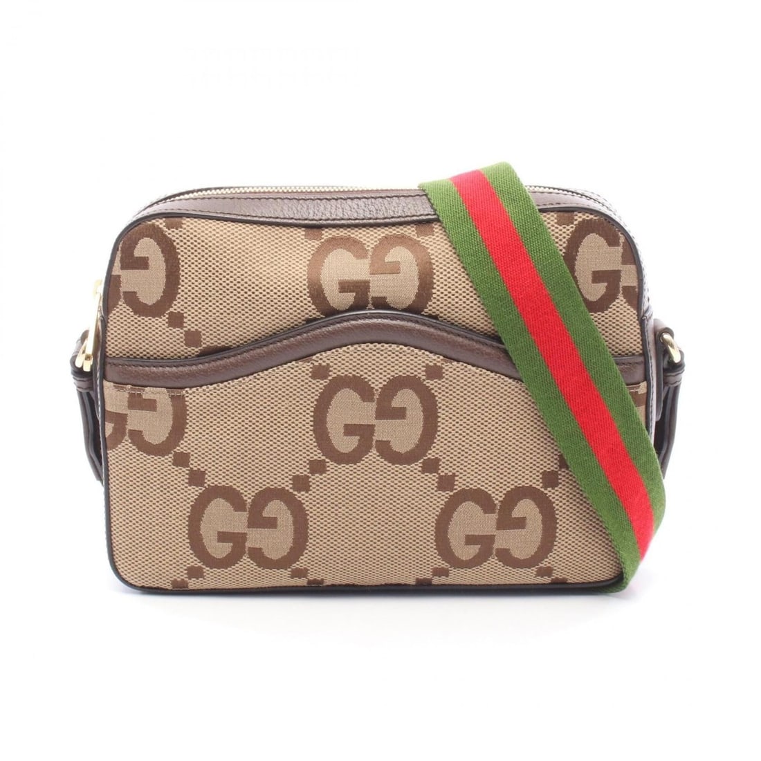 Gucci Jumbo GG Shoulder Bag/Handbag, Canvas and Leather, Men's/Women's, Beige/Brown, 675891: --- Catalog ---Category: SizeSize (HxWxD): 18cm x 25cm x 5.5cm / 7.08'' x 9.84'' x 2.16''Category: DesignType: Handbag, Shoulder bagColor: Beige, BrownGender: Men,WomenMaterial: Canvas , Leather Categ