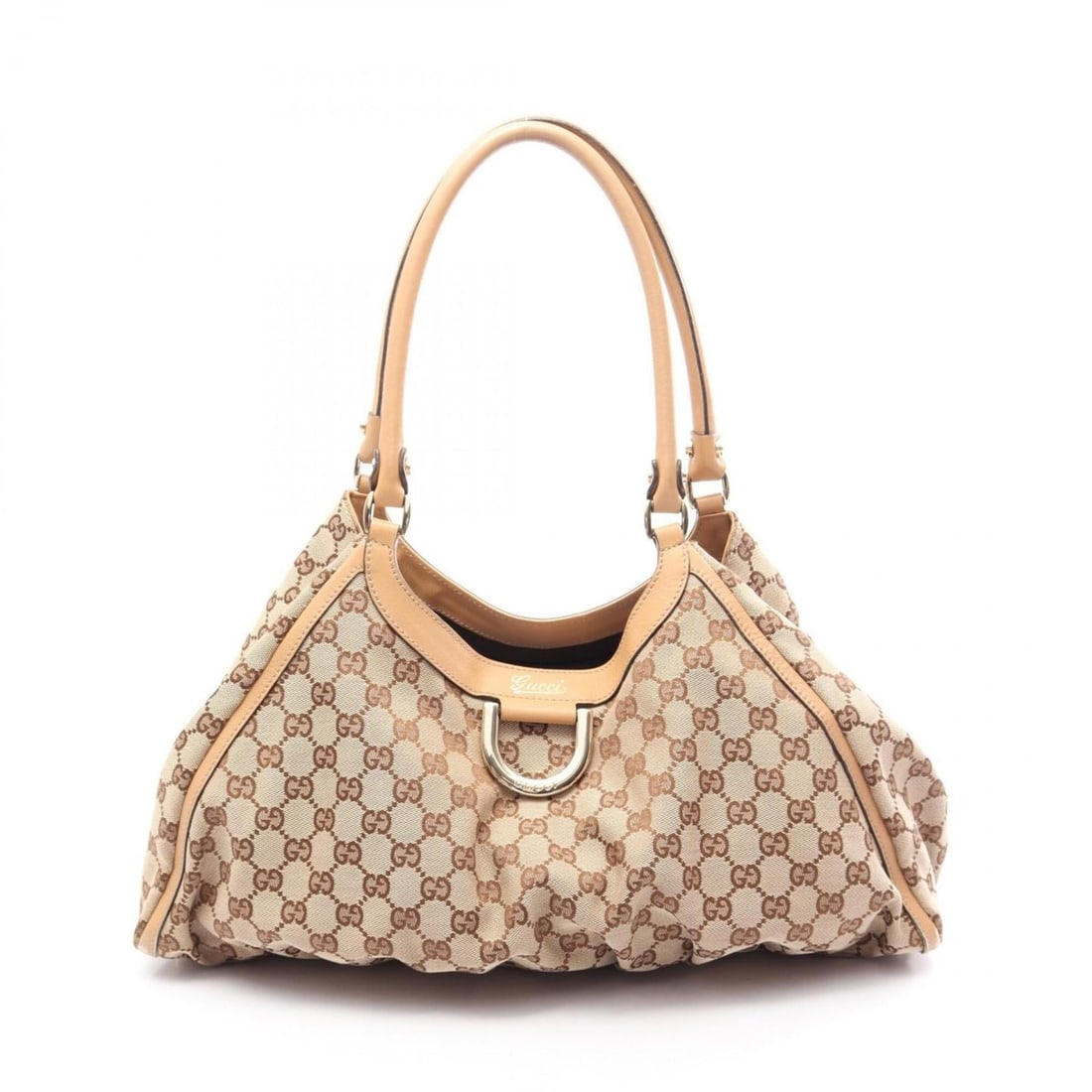 Gucci Abbey GG Canvas Shoulder Bag/Handbag, and Leather, Women's, Beige/Brown, 189835 (1 of 20)