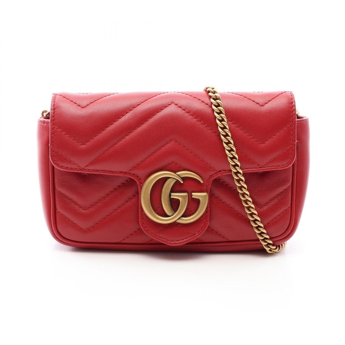 Gucci GG Marmont Super Mini Bag, Shoulder Bag/Handbag, Leather, Women's, Red, 476433: --- Catalog ---Category: SizeSize (HxWxD): 10cm x 17cm x 4.5cm / 3.93'' x 6.69'' x 1.77''Category: DesignType: Handbag, Shoulder bagColor: Red colorGender: WomenMaterial: Leather Category: GeneralMPN: