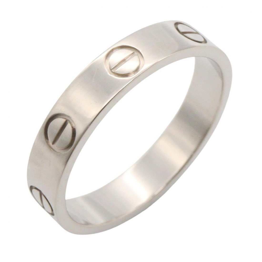 Cartier Mini Love Ring, 18K White Gold (18KWG), Silver Tone, B4085200 (Men's/Women's): --- Catalog ---Category: SizeJP Size: 11US Size: 6Category: DesignType: Band ringColor: SilverGender: Men,WomenMaterial: White gold (18K)Category: GeneralMPN: B4085200Brand: Cartier--- Item List ---Se