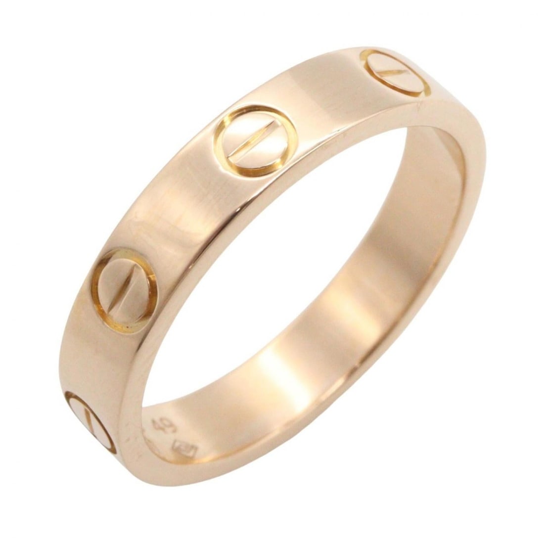 Cartier Mini Love Ring, 18K Pink Gold (PG), Women's Tone, B4085200: --- Catalog ---Category: SizeJP Size: 8US Size: 4.5Category: DesignType: Band ringColor: GoldGender: WomenMaterial: Pink gold (18K)Category: GeneralMPN: B4085200Brand: Cartier--- Item List ---Section: