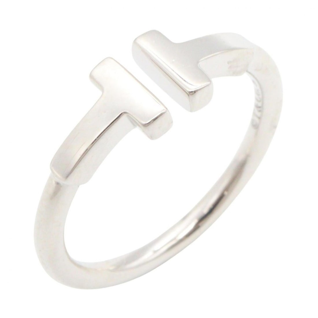 Tiffany & Co. T Wire Ring, 18K White Gold (18KWG), Women's, Silver Tone, 60148359: --- Catalog ---Category: SizeJP Size: 9US Size: 5Category: DesignType: Band ringColor: SilverGender: WomenMaterial: White gold (18K)Category: GeneralMPN: 60148359Brand: Tiffany--- Item List ---Section