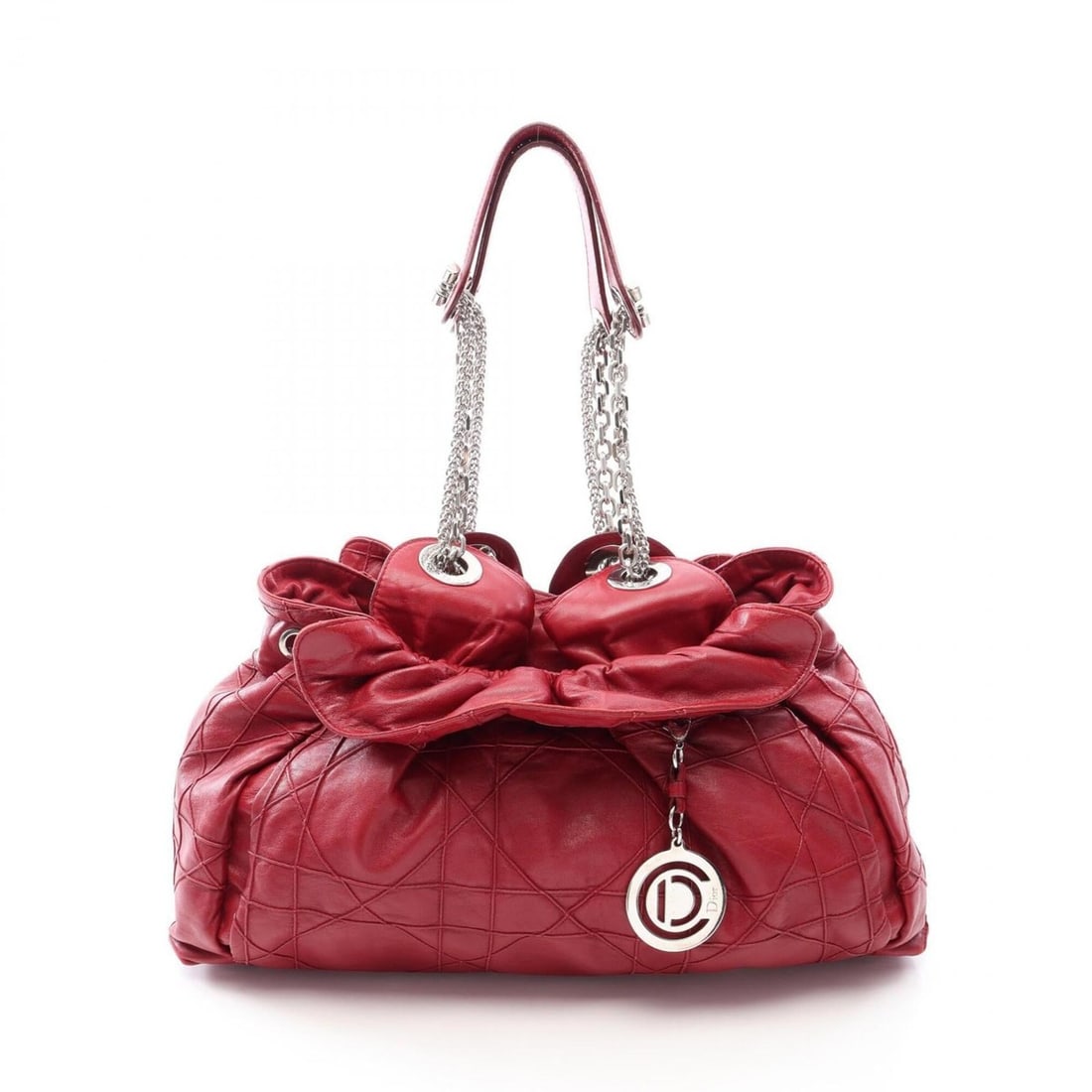 Christian Dior Dior Lutrant Chain Shoulder Tote Bag Handbag Leather Women's Red: --- Catalog ---Category: SizeSize (HxWxD): 28cm x 40cm x 15.5cm / 11.02'' x 15.74'' x 6.1''Category: DesignType: Handbag, Tote bagColor: Red colorGender: WomenMaterial: Leather Category: GeneralBrand: