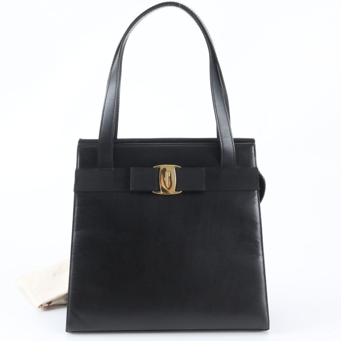 Salvatore Ferragamo Vara Ribbon Leather Tote Bag, Handbag, Shoulder Black, Women's: --- Catalog ---Category: SizeSize (HxWxD): 26cm x 28cm x 10cm / 10.23'' x 11.02'' x 3.93''Category: DesignType: Handbag, Tote bagColor: BlackGender: WomenMaterial: Leather Category: GeneralMPN: DW 216
