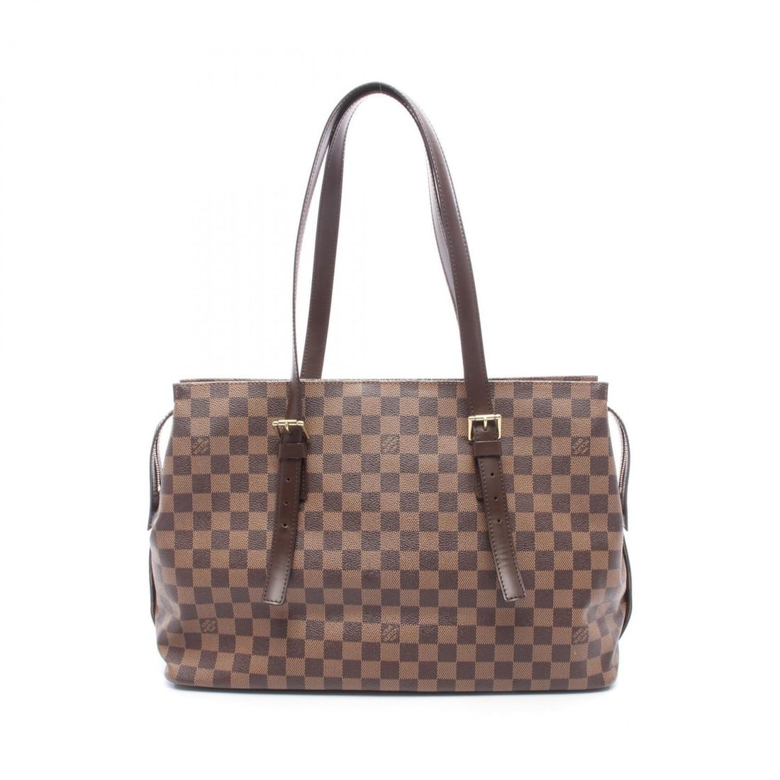 Louis Vuitton Chelsea Damier Ebene Tote Bag Handbag, Coated Canvas and Leather, Pattern, Women's,: --- Catalog ---Category: SizeSize (HxWxD): 28cm x 40cm x 14cm / 11.02'' x 15.74'' x 5.51''Category: DesignType: Handbag, Tote bagColor: Brown, Damier CanvasGender: WomenMaterial: Coated canvas , Damie