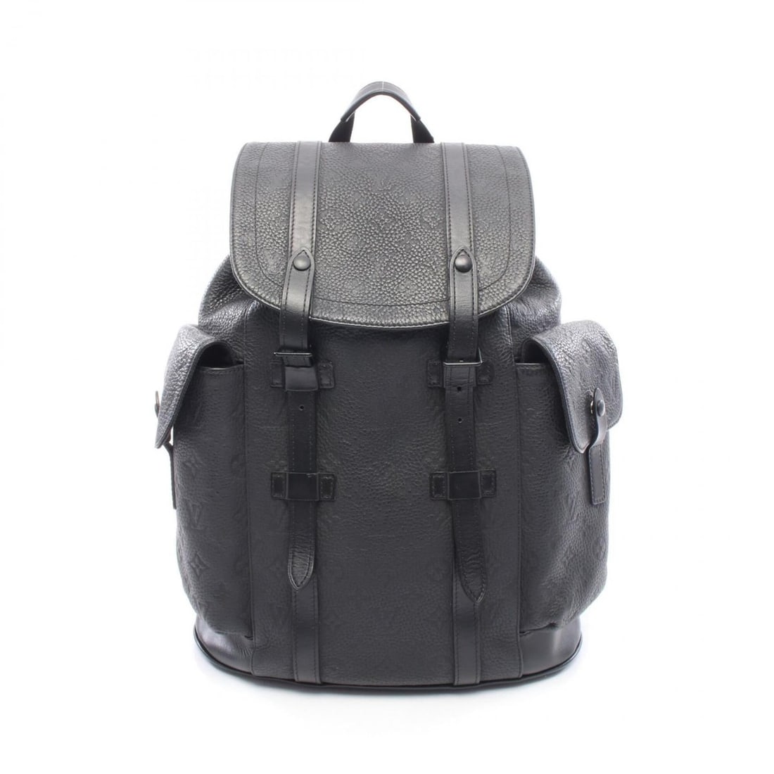 Louis Vuitton Christopher MM Monogram Taurillon Noir Backpack/Handbag, Leather, Men's, Black, M55699: --- Catalog ---Category: SizeSize (HxWxD): 47cm x 34cm x 13cm / 18.5'' x 13.38'' x 5.11''Category: DesignType: BackpackColor: Black, NoirGender: MenMaterial: Leather Leather/Fur Type: Taurillon leathe