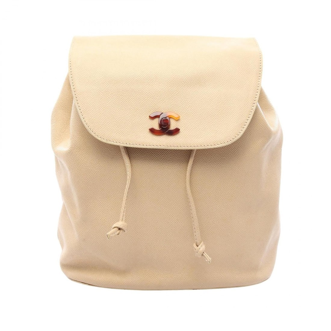 Chanel Coco Mark Backpack/Handbag, Caviar Leather (Grained Calfskin), Women's, Beige (1 of 19)