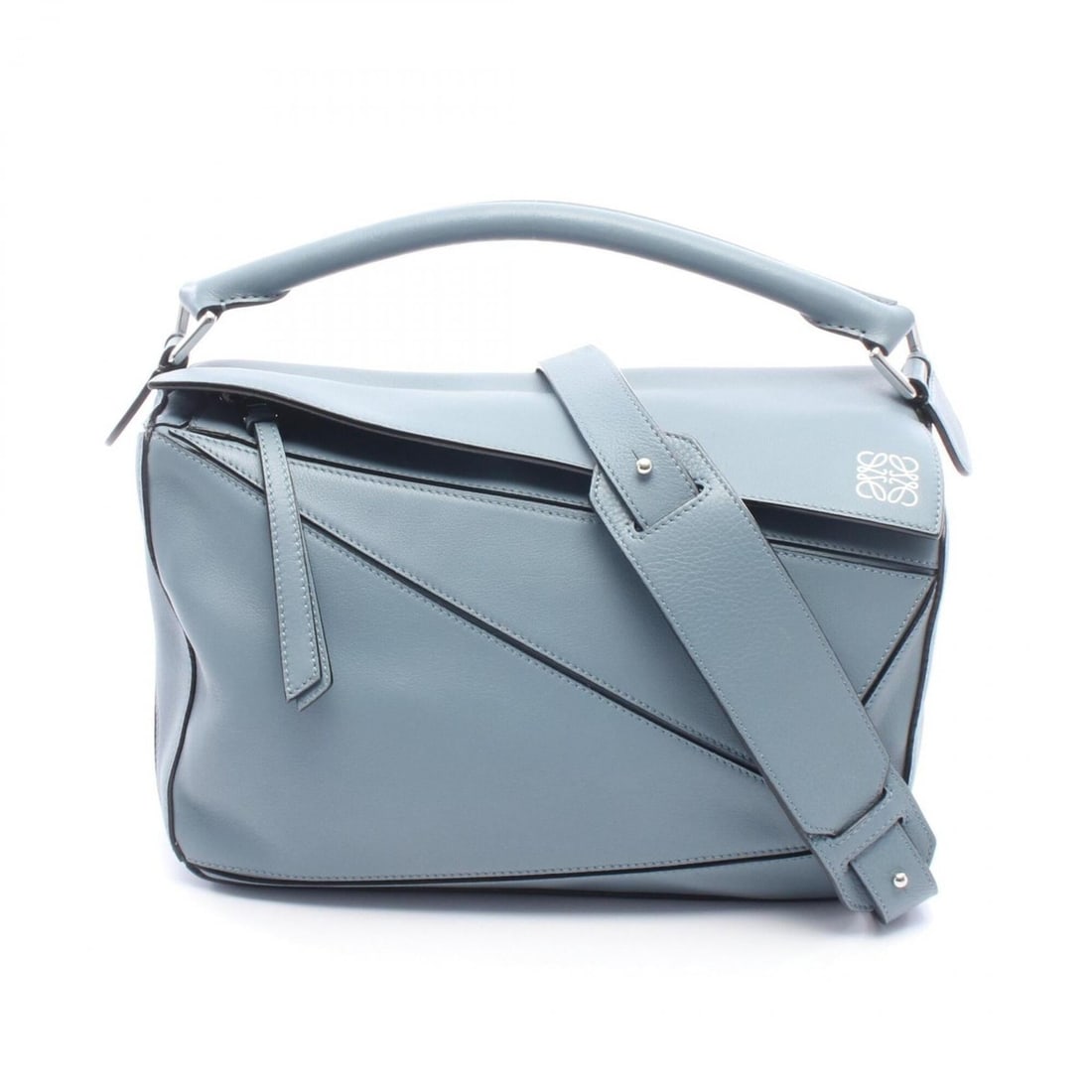 Loewe Puzzle Bag Medium 2-Way Handbag Leather Women's Blue (1 of 11)