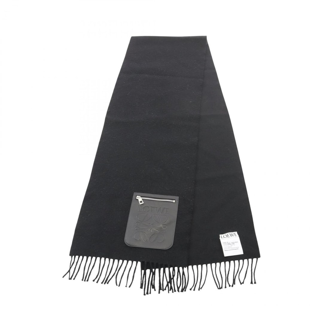 Loewe Anagram Scarf, Wool & Cashmere, Women's, Black (FSA5SS1W01): --- Catalog ---Category: SizeSize (LxW): 1.92m x 28cm / 75.59'' x 11.02''Category: DesignType: ShawlColor: BlackGender: Women,MenMaterial: Wool , Cashmere Category: GeneralMPN: FSA5SS1W01Brand: Loewe-