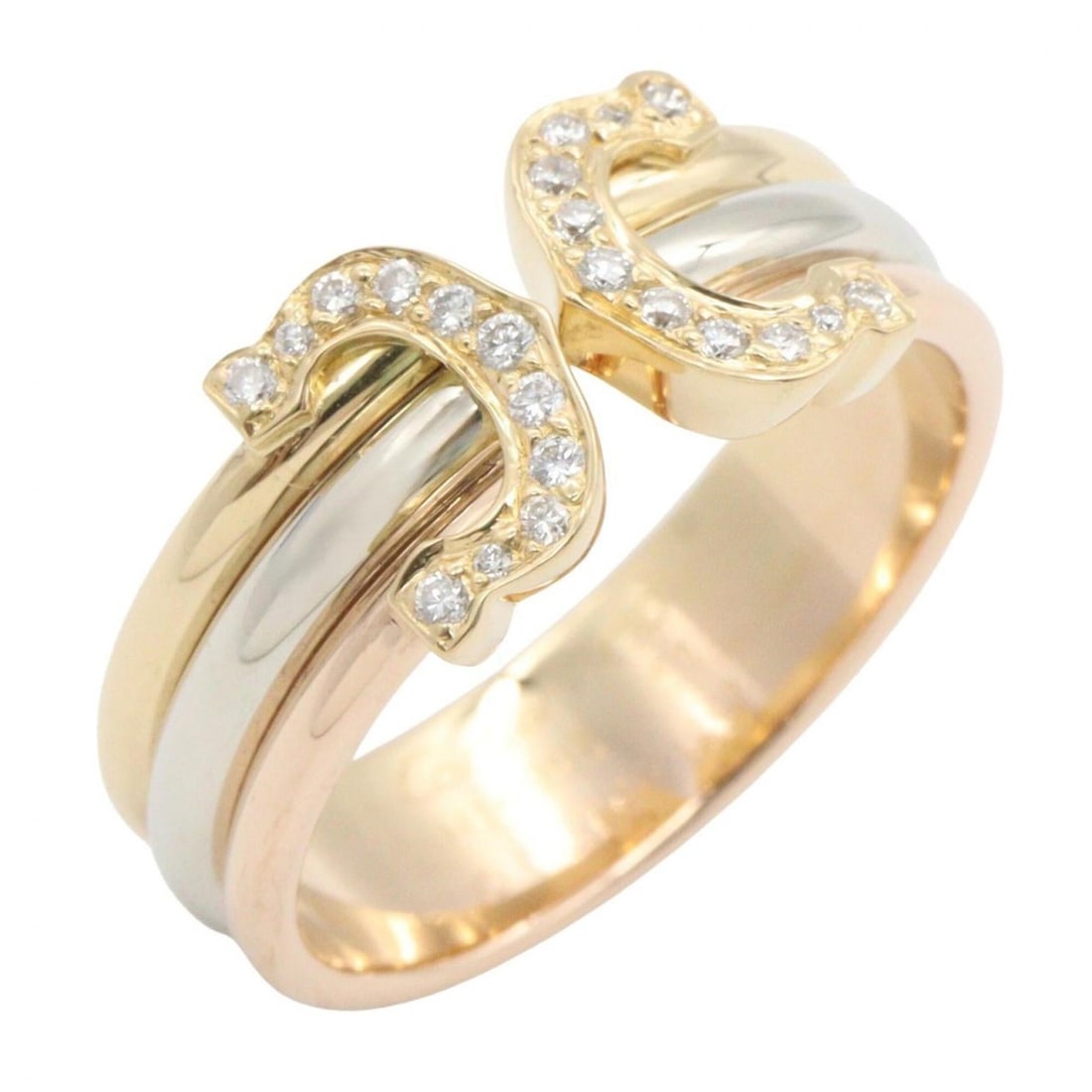 Cartier 2C Diamond Ring - Ring/Finger Jewelry 18K (Yellow Gold), 18KWG (White 18KPG (Pink Gold): --- Catalog ---Category: SizeJP Size: 11US Size: 6Category: DesignType: Band ringColor: Pink gold, White gold, Yellow goldGender: WomenMaterial: Pink gold (18K), White gold (18K), Yellow gold (18K)Cat
