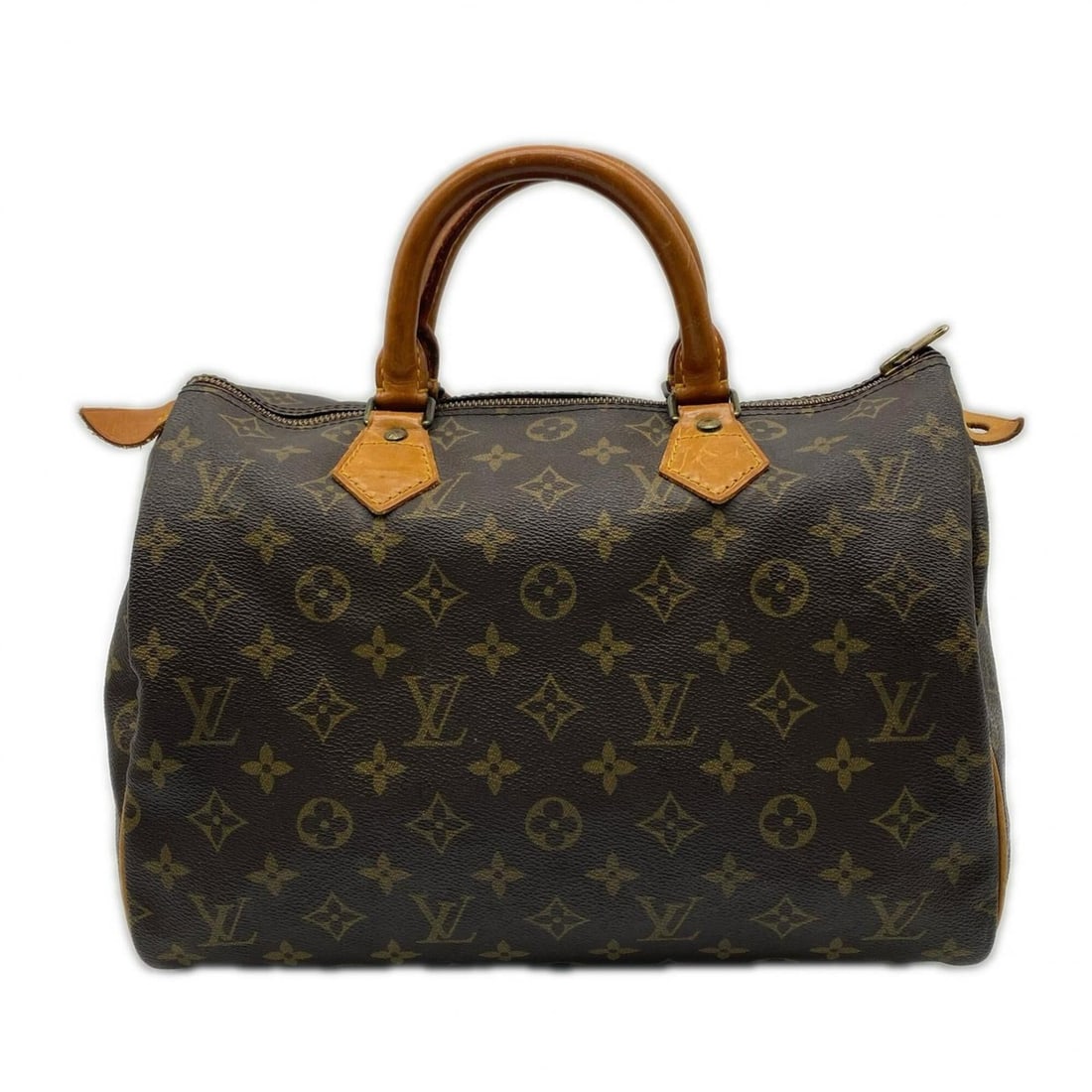 LOUIS VUITTON Monogram Speedy 30 M41526 Handbag, Black Leather, Women's: --- Catalog ---Category: SizeSize (HxWxD): 21.5cm x 30cm x 17cm / 8.46'' x 11.81'' x 6.69''Handle Length: 26cm / 10.23''Category: DesignType: HandbagColor: BlackGender: WomenClosure: ZipperMaterial: C