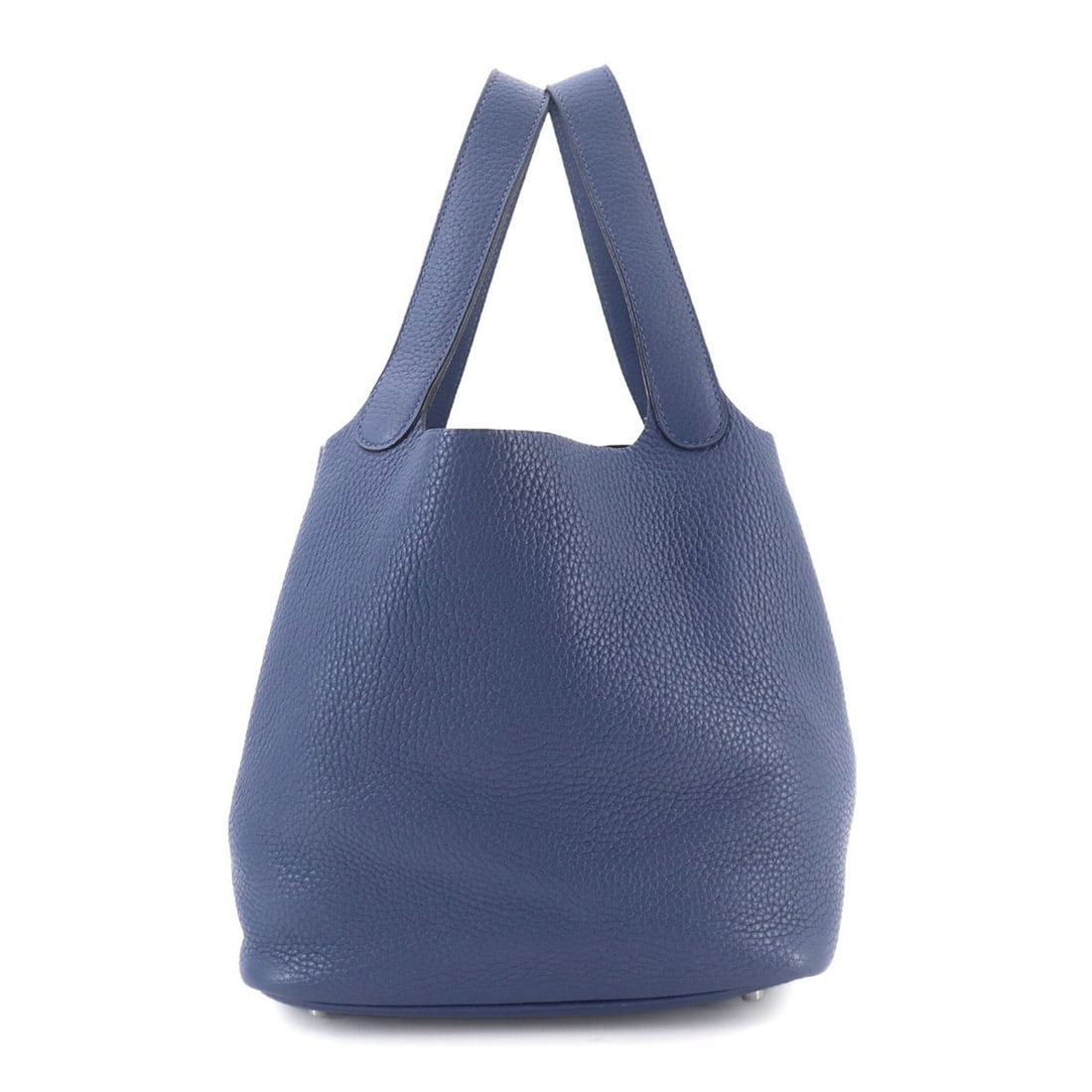 Piko Hermes Picotin Lock MM handbag, made of Taurillon Clemence leather in Blue Brighton, with a C: --- Catalog ---Category: SizeSize (HxWxD): 21.5cm x 22cm x 17.5cm / 8.46'' x 8.66'' x 6.88''Category: DesignType: HandbagColor: BlueGender: WomenMaterial: Taurillon clemence leather Category: GeneralB