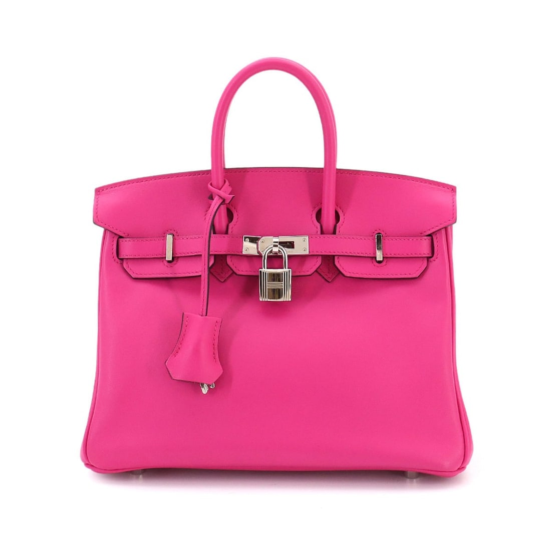 Hermes Birkin 25 Swift Rose Shocking Handbag, Z stamp, Silver hardware.: --- Catalog ---Category: SizeSize (HxWxD): 20cm x 25cm x 13cm / 7.87'' x 9.84'' x 5.11''Category: DesignType: HandbagColor: Rose shockingGender: WomenMaterial: Swift leather Category: GeneralBrand: He