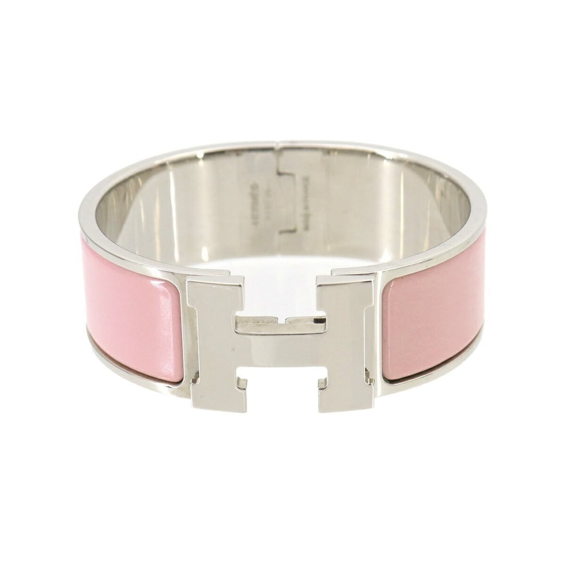 Hermes HERMES Clic Clac H PM Bangle Rose Carat Silver Hardware (1 of 12)