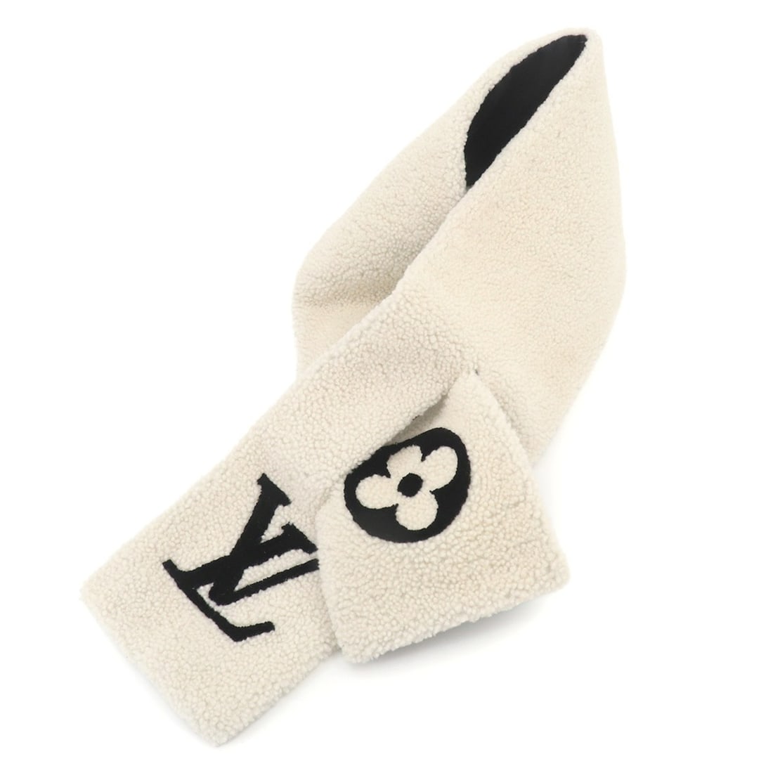 Louis Vuitton Echarpe Shearling Scarf, White/Black, M77054 Winter Scarf: --- Catalog ---Category: SizeSize (LxW): 1.03m x 13cm / 40.55'' x 5.11''Category: DesignType: ScarfColor: Black, WhiteGender: WomenSeason: Fall/winterCategory: GeneralMPN: M77054Brand: Louis Vuitton--