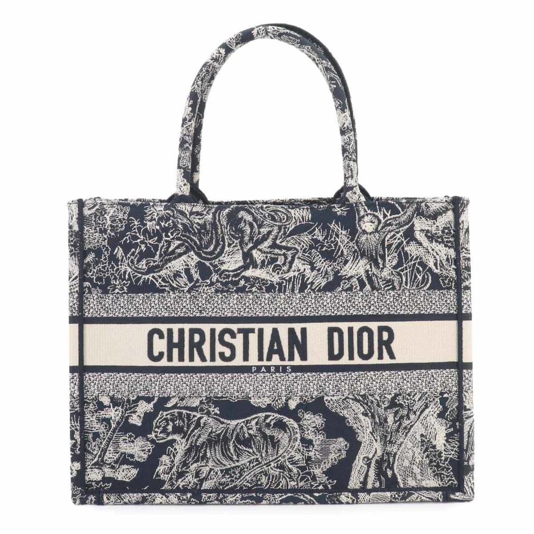 Christian Dior Book Tote Medium Handbag, Reverse Toile de Jouy Canvas, Navy, M1296ZRGO: --- Catalog ---Category: SizeSize (HxWxD): 26.5cm x 36cm x 16.5cm / 10.43'' x 14.17'' x 6.49''Category: DesignType: Handbag, Tote bagColor: NavyGender: WomenMaterial: Canvas Category: GeneralMPN: M129