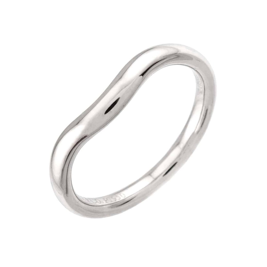 Tiffany & Co. Curved Band Ring (Pt Platinum): --- Catalog ---Category: SizeJP Size: 6US Size: 3.5Category: DesignType: Band ringGender: WomenMaterial: Platinum 950Category: GeneralBrand: Tiffany--- Item List ---Section: ConditionRanking: Rank SA 