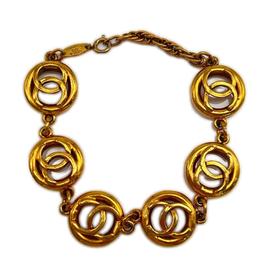 CHANEL Coco Mark 1983 Bracelet, 6-strand, GP (Gold GP) - Gold, GP, Women's: --- Catalog ---Category: SizeWidth: 1.9cm / 0.74''Weight: 43g / 1.51oz.Total Length: 23.5cm / 9.25''Category: DesignType: Charm braceletColor: GoldFinish: Gold platedGender: WomenCategory: GeneralBran