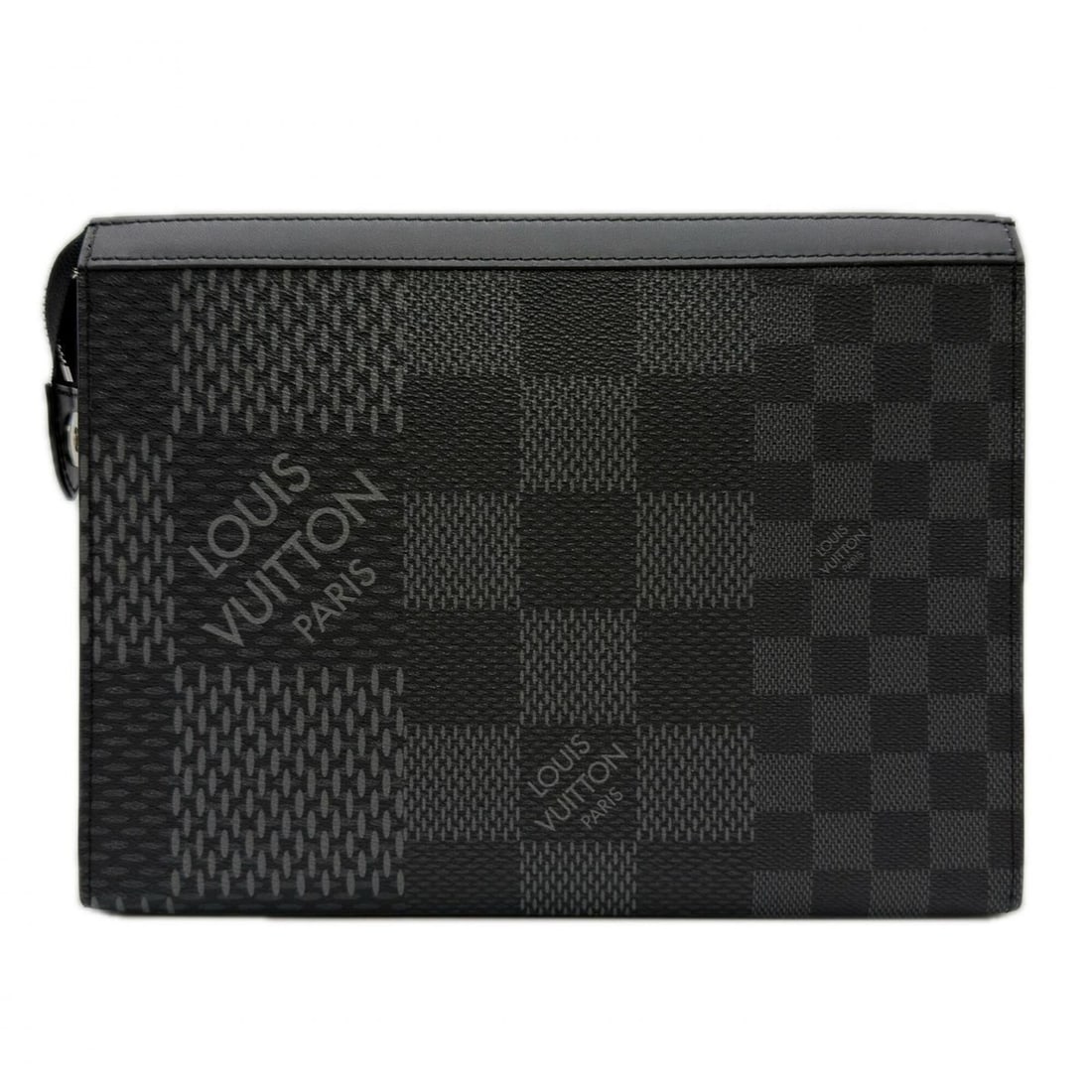 LOUIS VUITTON Damier Graphite 3D Pochette Voyage MM N60444 Clutch Bag Black Gray Leather Men's: --- Catalog ---Category: SizeSize (HxWxD): 20.5cm x 27cm x 6cm / 8.07'' x 10.62'' x 2.36''Category: DesignType: Clutch bag, PochetteColor: Black, GrayGender: MenClosure: ZipperMaterial: Coated canvas 