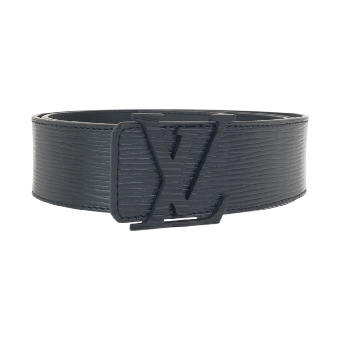 LOUIS VUITTON Louis Vuitton Epi Leather Belt with LV Initials, 90cm (36 inches), Black/Noir Leather,: --- Catalog ---Category: SizeLength: 85cm - 95cm / 33.46'' - 37.4''Category: DesignType: Standard beltColor: Black, NoirGender: MenMaterial (Strap): Leather Category: GeneralMPN: M9229Brand: Louis Vui