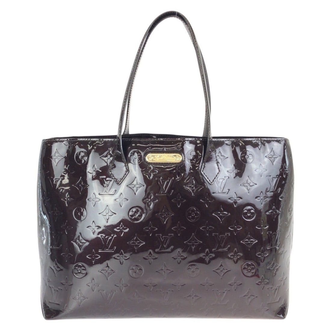 LOUIS VUITTON Louis Vuitton Monogram Vernis Wilshire MM Amarante Purple Gold Hardware Patent Leather: --- Catalog ---Category: SizeSize (HxWxD): 26cm x 35cm x 12cm / 10.23'' x 13.77'' x 4.72''Category: DesignType: Tote bagColor: Amarante, PurpleGender: WomenMaterial: Patent leather Category: GeneralMP