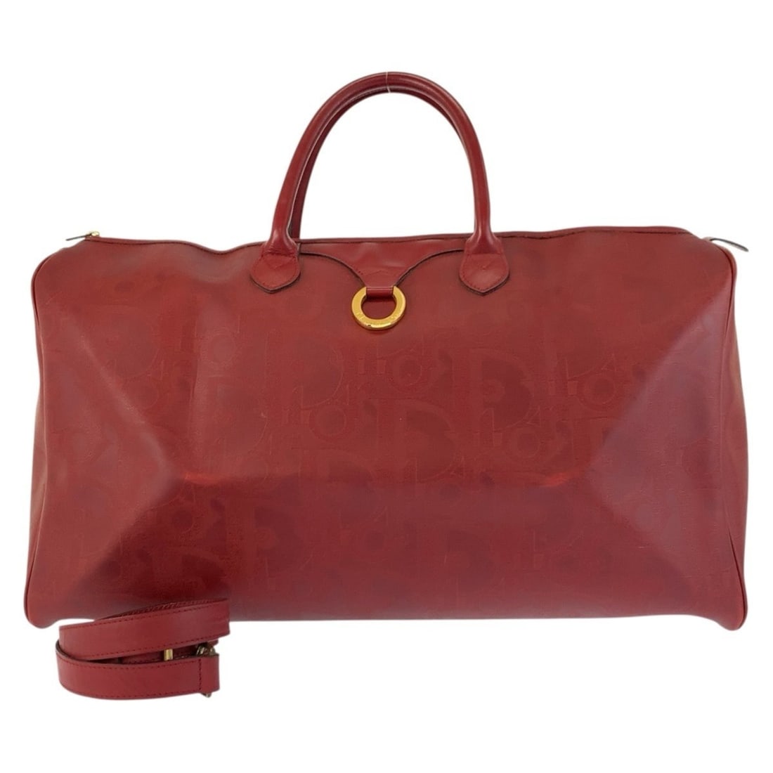 Christian Dior Vintage Trotter Red Gold Hardware Boston Bag Shoulder 2-way Women's: --- Catalog ---Category: SizeSize (HxWxD): 30cm x 55cm x 24cm / 11.81'' x 21.65'' x 9.44''Category: DesignType: Boston bag, Shoulder bagColor: Red colorGender: WomenMaterial: PVC Category: GeneralBran