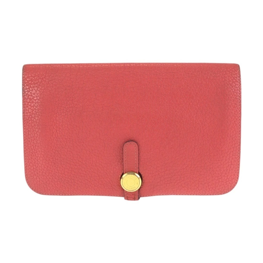 HERMES Dogon GM Long Wallet in Rouge Tomato (Red), Gold Hardware, Togo Leather, T Stamp, Women's: --- Catalog ---Category: SizeSize (HxWxD): 12cm x 19.5cm x 1.5cm / 4.72'' x 7.67'' x 0.59''Category: DesignType: Long wallet (bi-fold)Color: Red colorGender: WomenMaterial: Togo leather Category: Gene